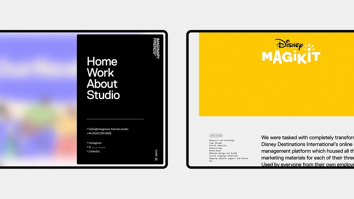 Imaginary Friends Agency Website - Desktop Visuals