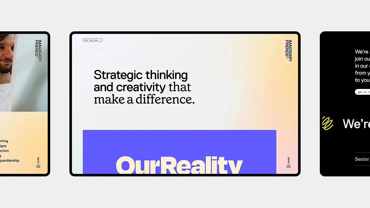Imaginary Friends Agency Website - Desktop Visuals