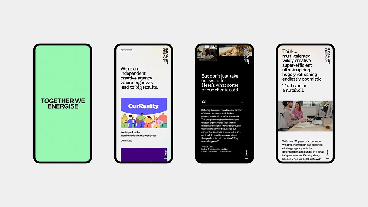 Imaginary Friends Agency Website - Mobile Visuals