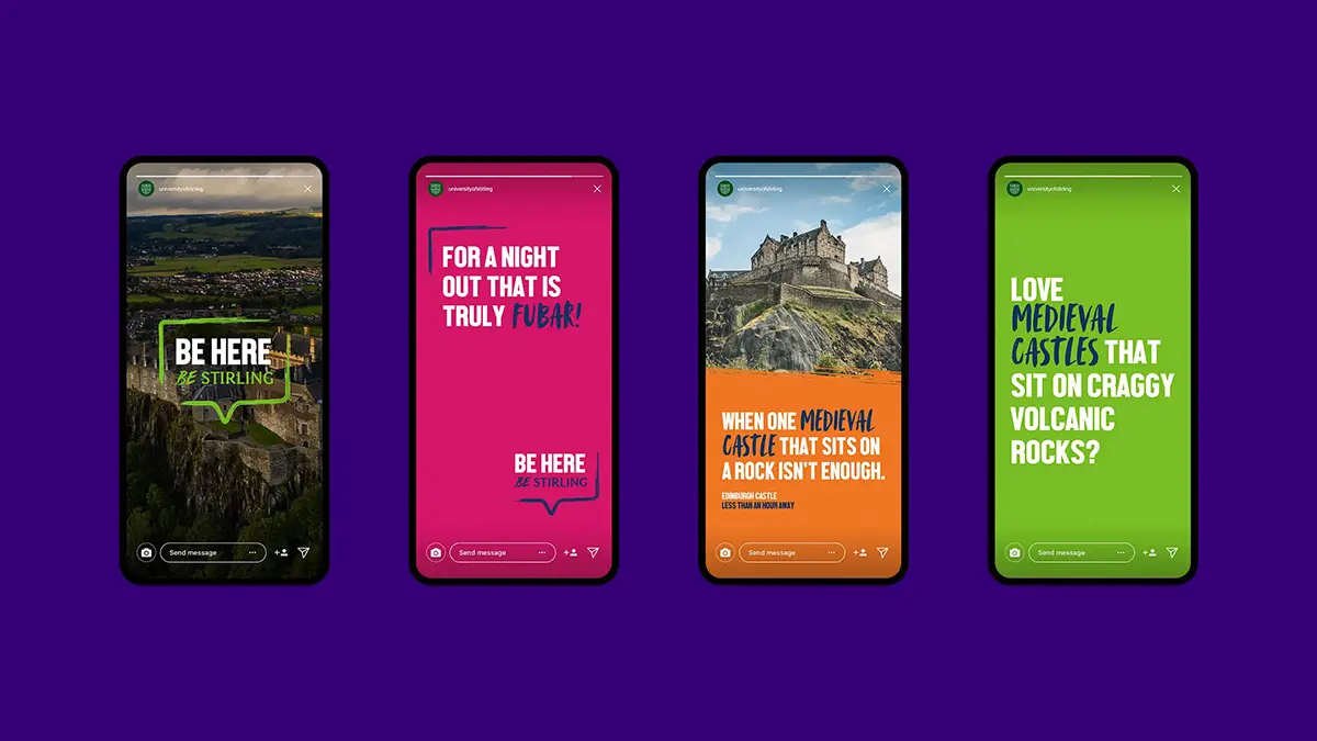 University of Stirling, Be Here Be Stirling Instagram Stories